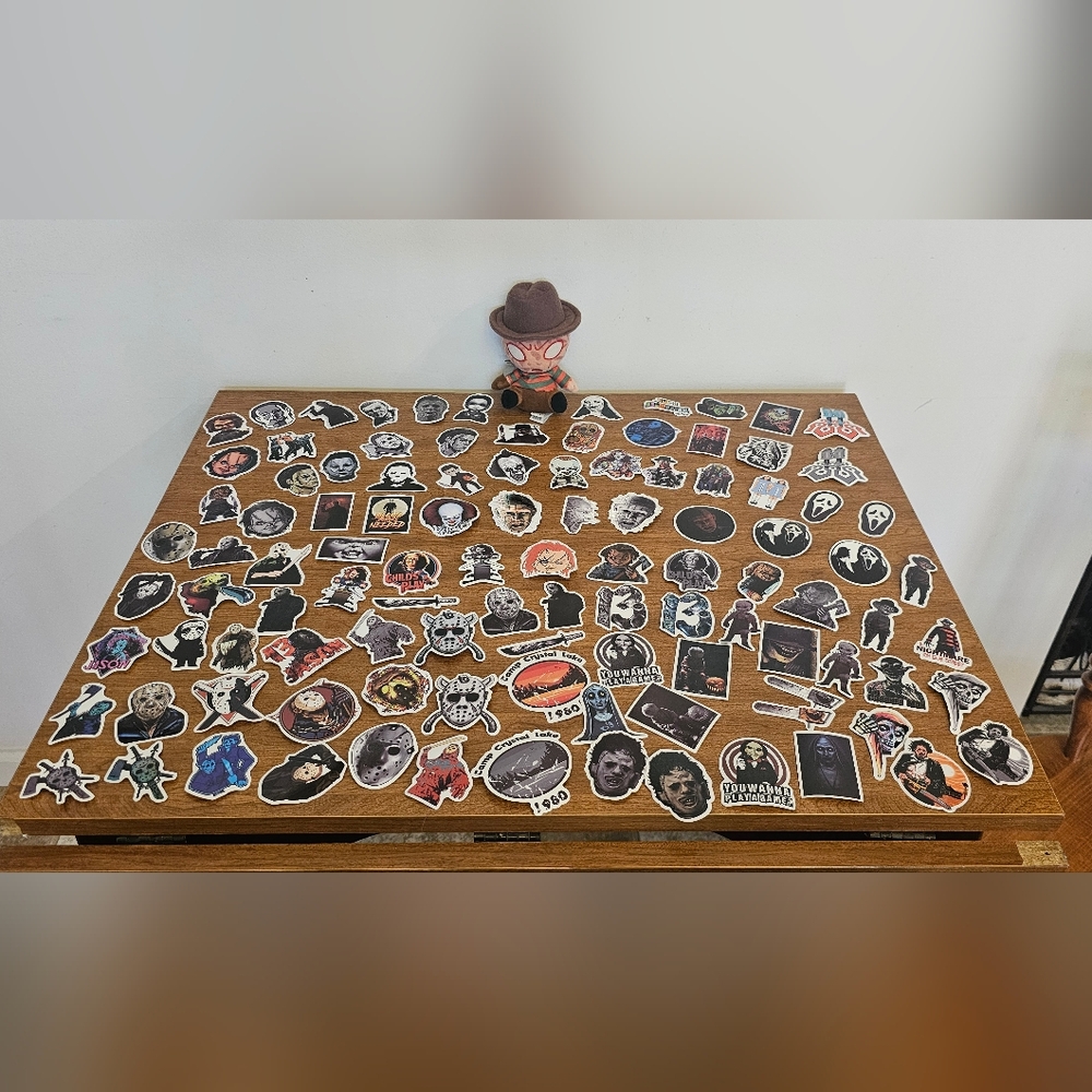 Horror Movie Sticker Collection & Horror Plushie